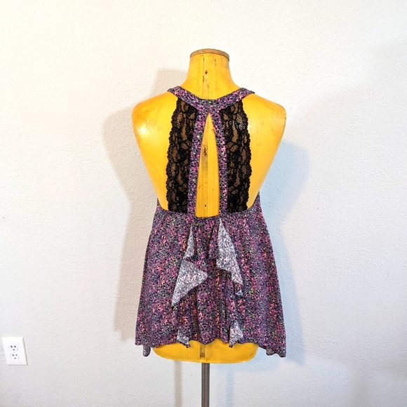 BCBGeneration Ruffled Racer Back Tank Top / Medium - Picture 4 of 7